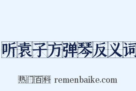 听袁子方弹琴反义词是什么意思的图片